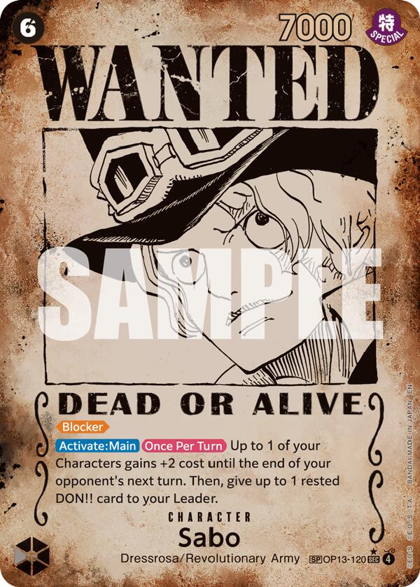 Sabo (Wanted Poster) [Carrying On His Will] | Card Merchant Takapuna