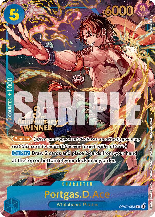 Portgas.D.Ace (OP07-053) (3rd Anniversary Winner) [One Piece Promotion Cards] | Card Merchant Takapuna