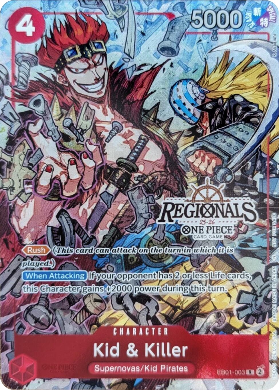 Kid & Killer (CS 25-26 Regionals Textured Chase Promo) [One Piece Promotion Cards] | Card Merchant Takapuna