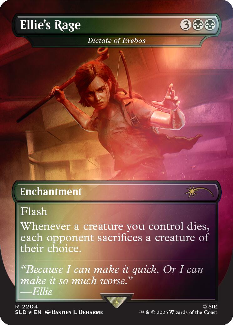 Ellie's Rage - Dictate of Erebos (Rainbow Foil) [Secret Lair Drop Series] | Card Merchant Takapuna