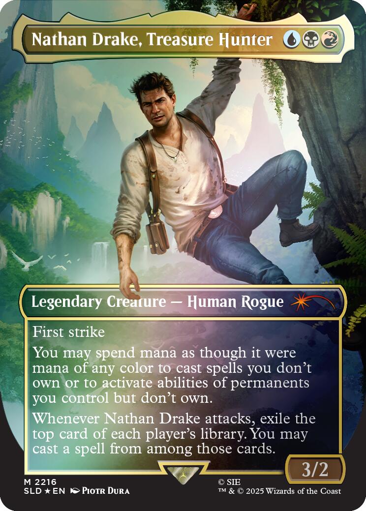 Nathan Drake, Treasure Hunter (Rainbow Foil) [Secret Lair Drop Series] | Card Merchant Takapuna