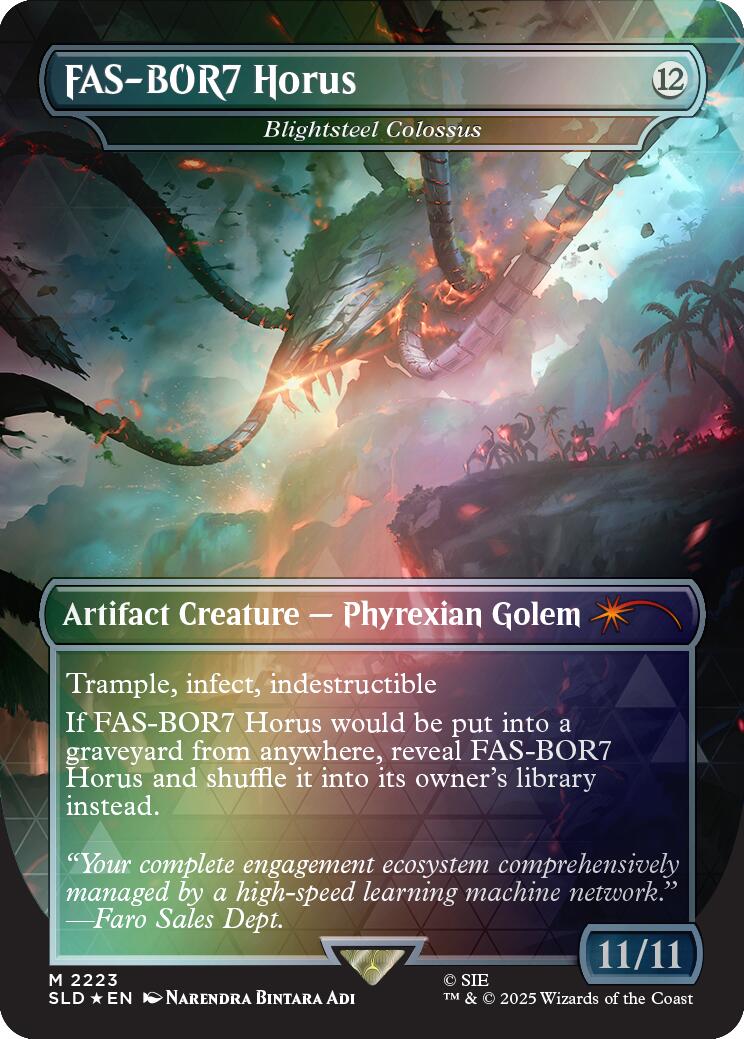 FAS-BOR7 Horus - Blightsteel Colossus (Rainbow Foil) [Secret Lair Drop Series] | Card Merchant Takapuna