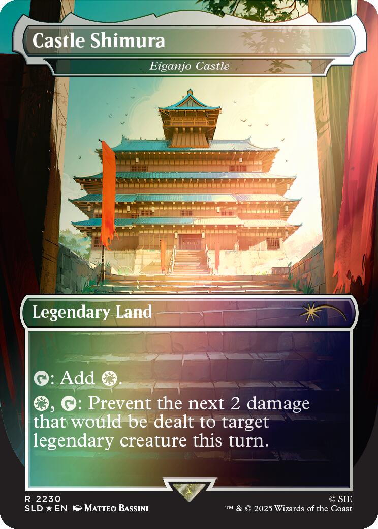 Castle Shimura - Eiganjo Castle (Rainbow Foil) [Secret Lair Drop Series] | Card Merchant Takapuna