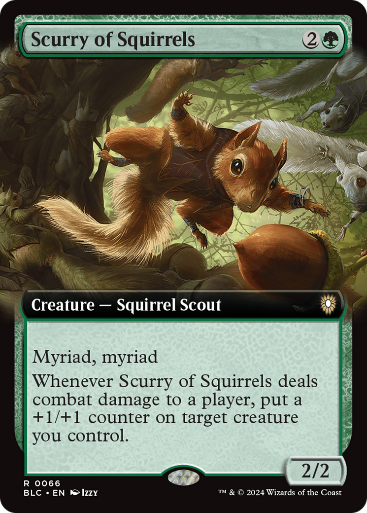 Scurry of Squirrels (Extended Art) [Bloomburrow Commander] | Card Merchant Takapuna