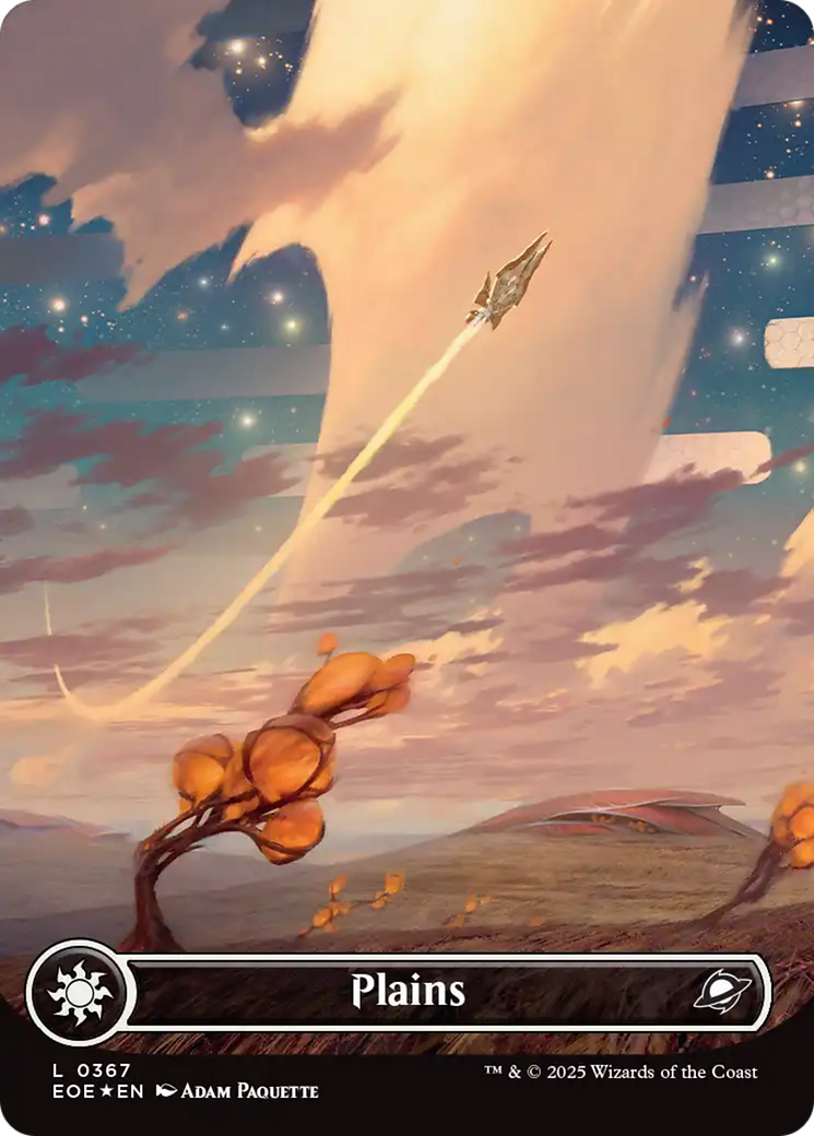 Plains (0367) (Borderless) (Galaxy Foil) [Edge of Eternities] | Card Merchant Takapuna