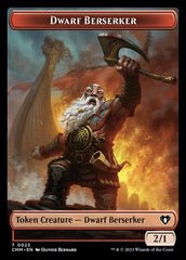 Elemental (0026) // Dwarf Berserker Double-Sided Token [Commander Masters Tokens] | Card Merchant Takapuna