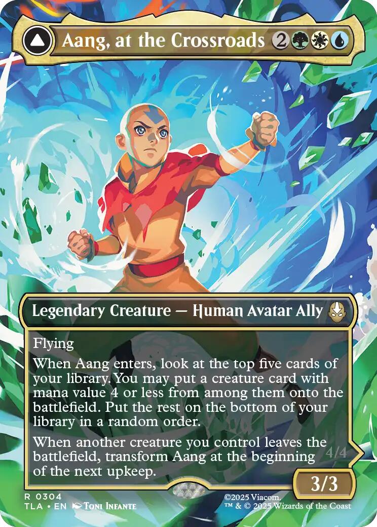 Aang, at the Crossroads (Borderless) [Avatar: The Last Airbender] | Card Merchant Takapuna