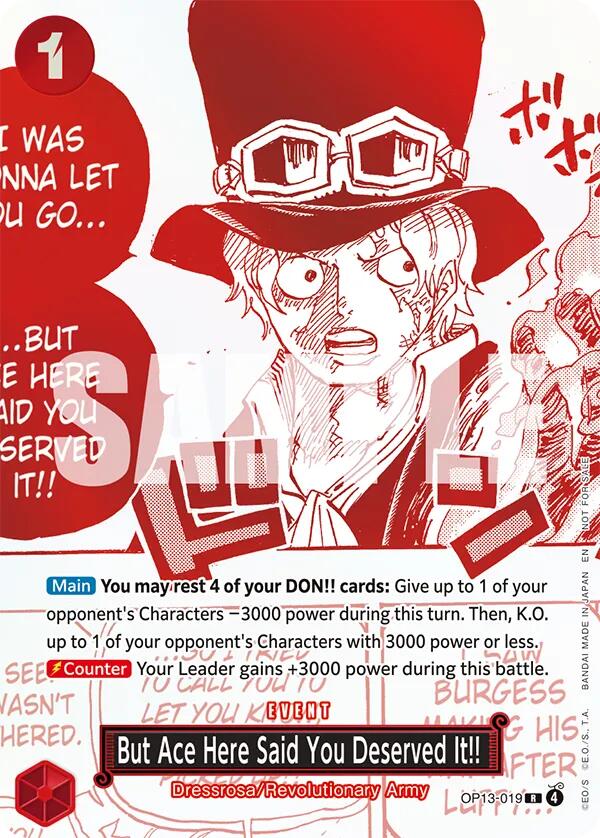 But Ace Here Said You Deserved It!! (3rd Anniversary Treasure Campaign Pack) [One Piece Promotion Cards] | Card Merchant Takapuna