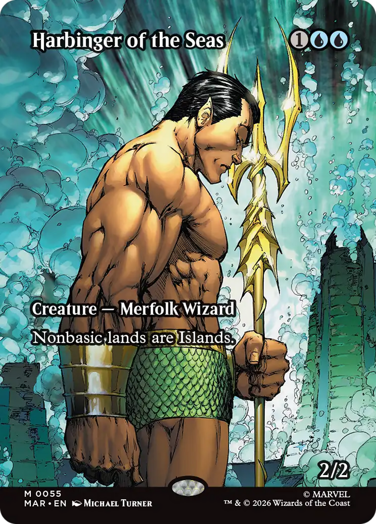 Harbinger of the Seas (Borderless) [Marvel Universe: Eternal-Legal] | Card Merchant Takapuna