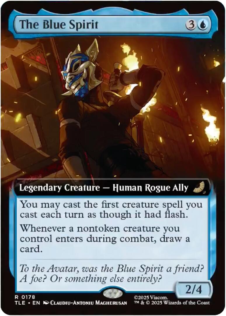 The Blue Spirit (Extended Art) [Avatar: The Last Airbender: Eternal-Legal] | Card Merchant Takapuna