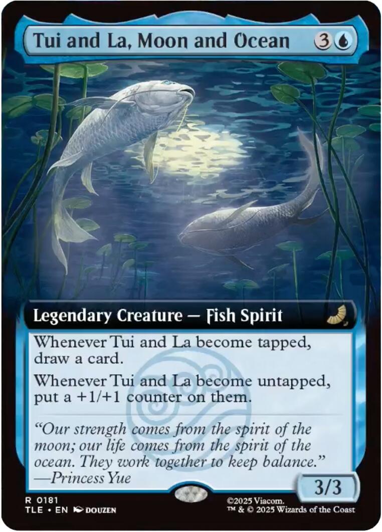 Tui and La, Moon and Ocean (Extended Art) [Avatar: The Last Airbender: Eternal-Legal] | Card Merchant Takapuna