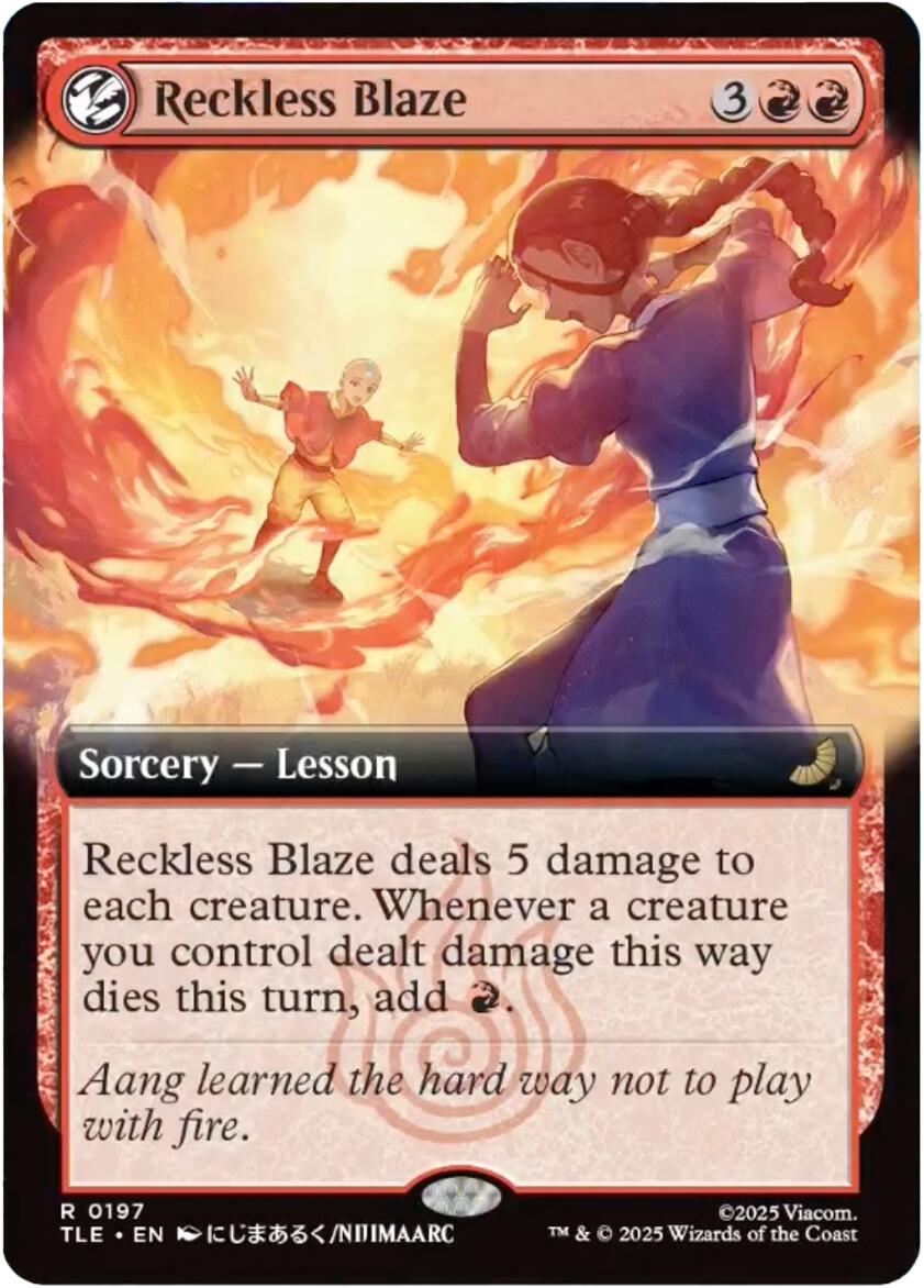 Reckless Blaze (Extended Art) [Avatar: The Last Airbender: Eternal-Legal] | Card Merchant Takapuna