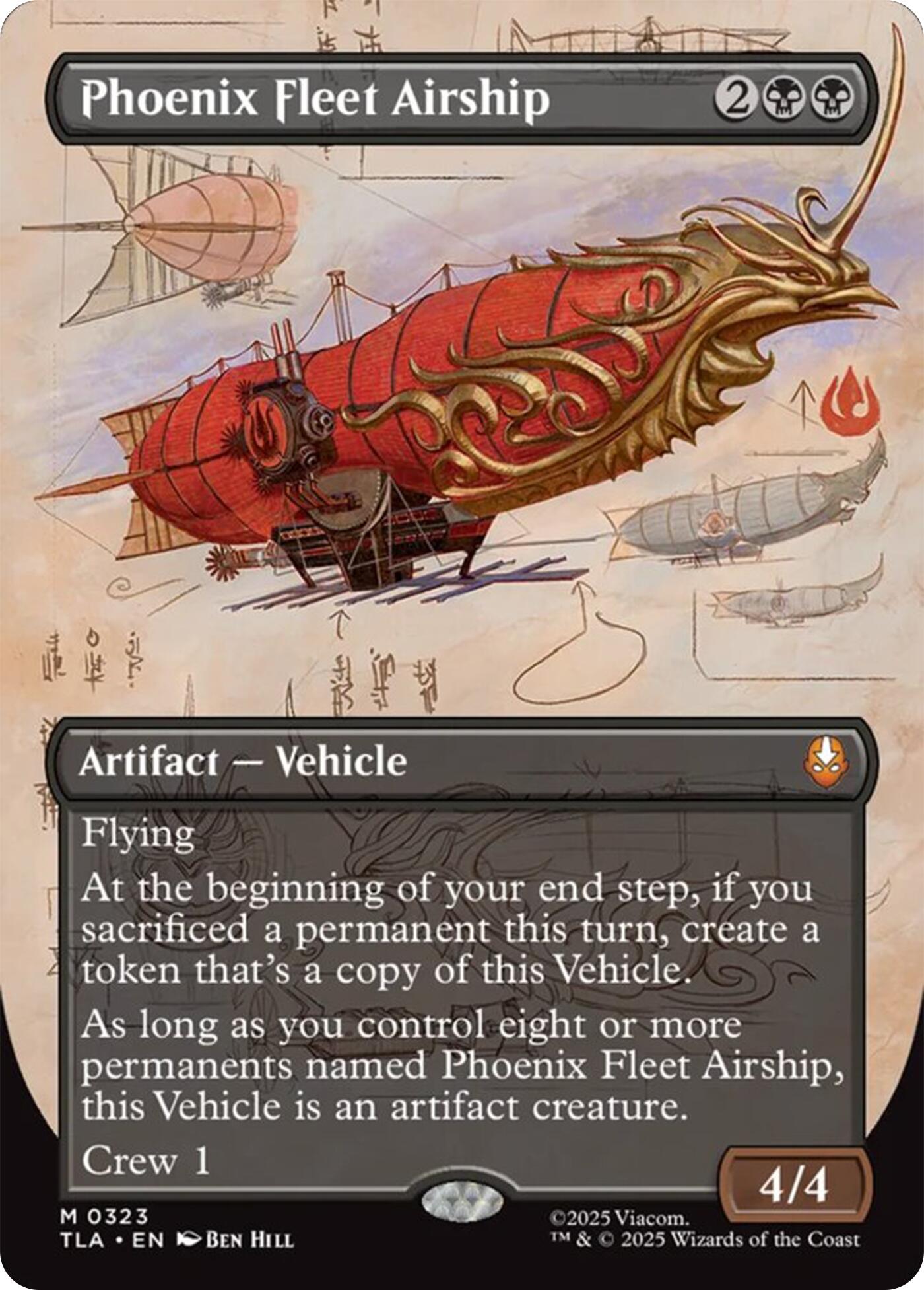 Phoenix Fleet Airship (Borderless) [Avatar: The Last Airbender] | Card Merchant Takapuna