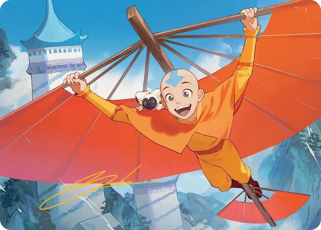 Aang, the Last Airbender Art Card (Gold-Stamped Signature) [Avatar: The Last Airbender Art Series] | Card Merchant Takapuna