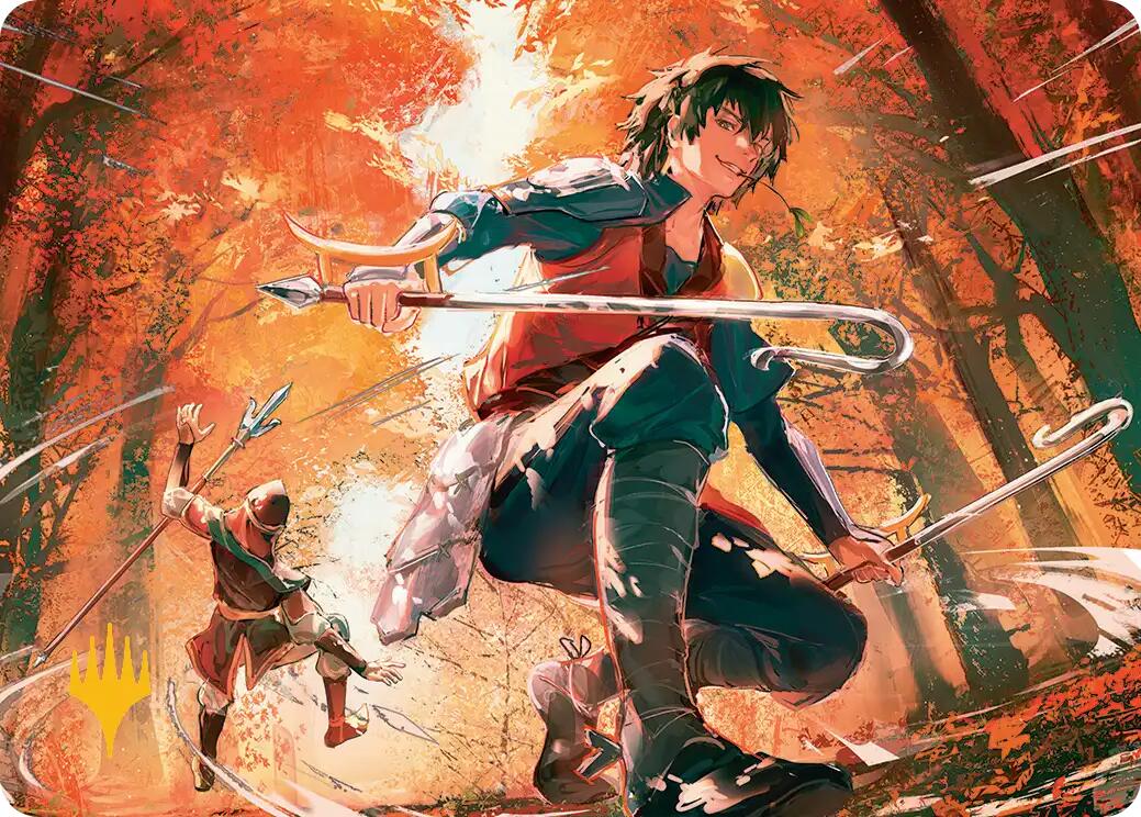 Jet, Rebel Leader Art Card (Gold-Stamped Planeswalker Symbol) [Avatar: The Last Airbender Art Series] | Card Merchant Takapuna