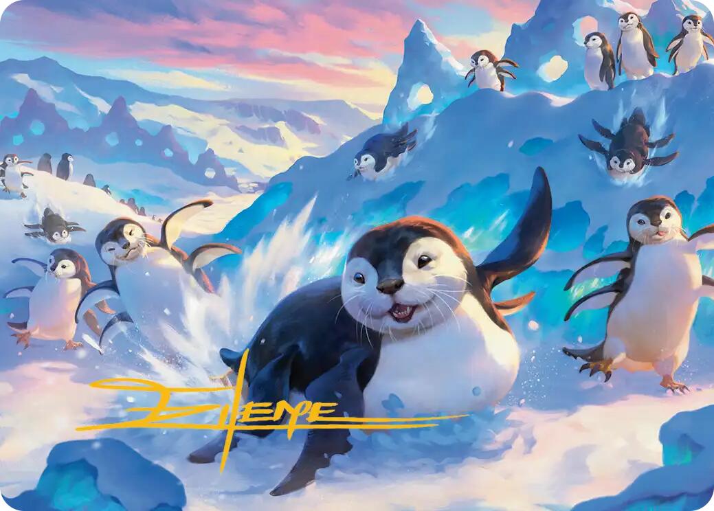 Otter-Penguin Art Card (Gold-Stamped Signature) [Avatar: The Last Airbender Art Series] | Card Merchant Takapuna
