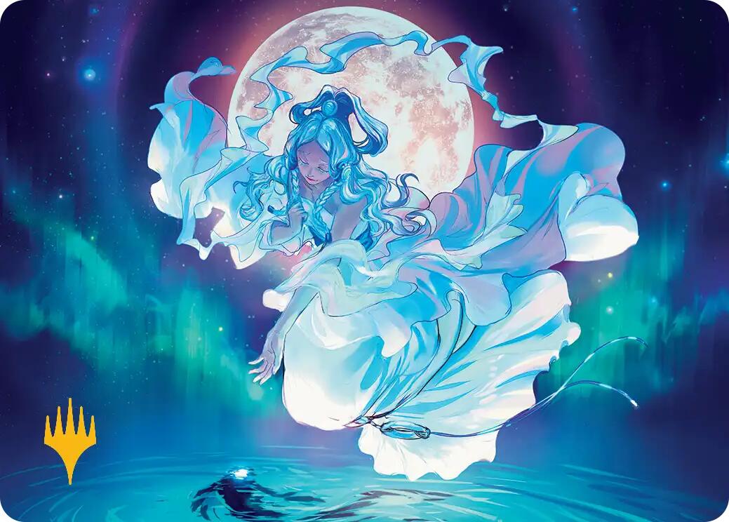 Yue, the Moon Spirit Art Card (Gold-Stamped Planeswalker Symbol) [Avatar: The Last Airbender Art Series] | Card Merchant Takapuna
