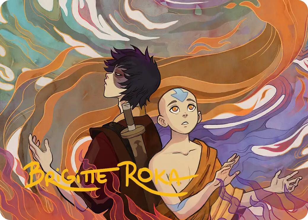 Fated Firepower Art Card (Gold-Stamped Signature) [Avatar: The Last Airbender Art Series] | Card Merchant Takapuna