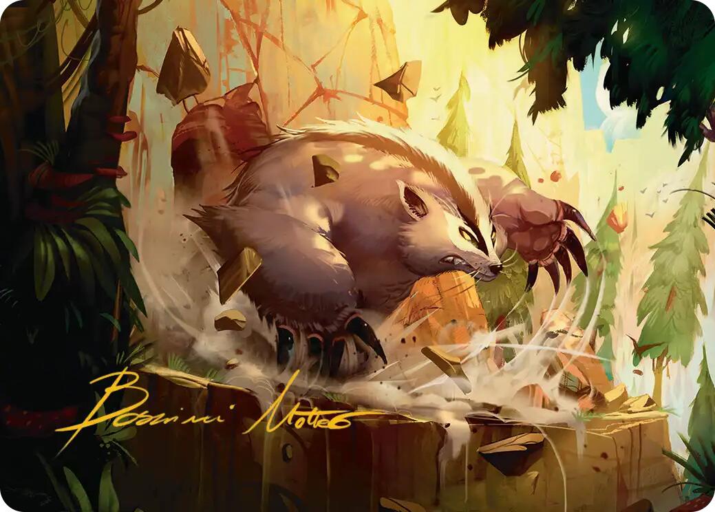 Badgermole Art Card (Gold-Stamped Signature) [Avatar: The Last Airbender Art Series] | Card Merchant Takapuna