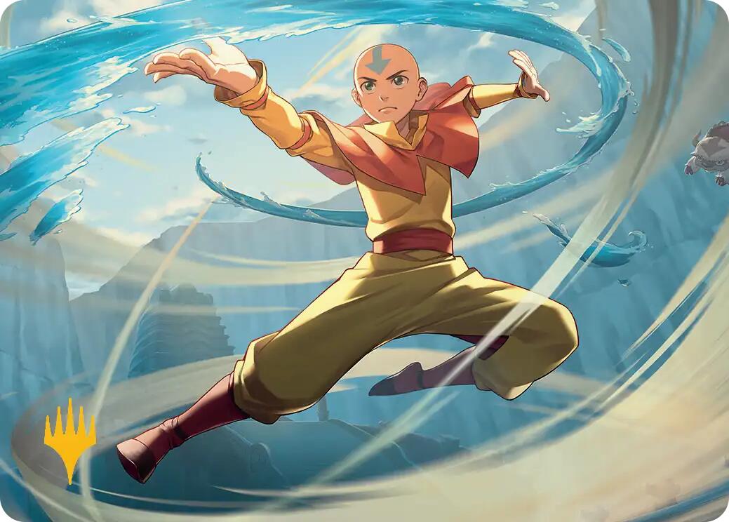 Aang, Swift Savior Art Card (Gold-Stamped Planeswalker Symbol) [Avatar: The Last Airbender Art Series] | Card Merchant Takapuna