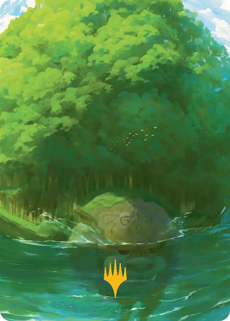 Forest Art Card (Gold-Stamped Planeswalker Symbol) [Avatar: The Last Airbender Art Series] | Card Merchant Takapuna