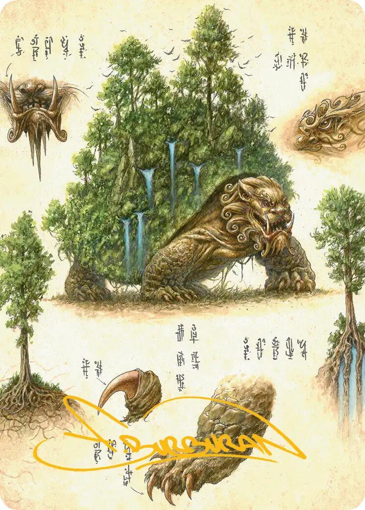 The Lion-Turtle Art Card (Gold-Stamped Signature) [Avatar: The Last Airbender Art Series] | Card Merchant Takapuna