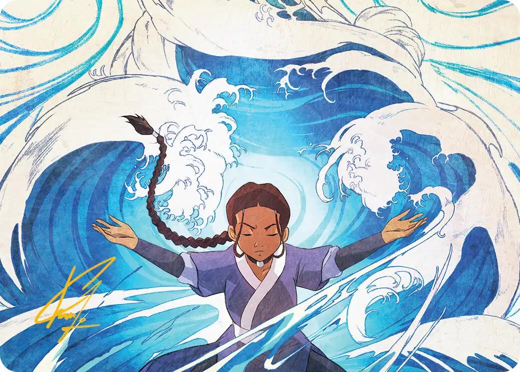 Katara, Water Tribe's Hope Art Card (Gold-Stamped Signature) [Avatar: The Last Airbender Art Series] | Card Merchant Takapuna