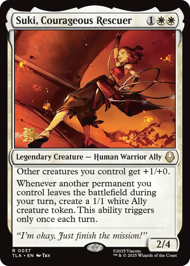 Suki, Courageous Rescuer [Avatar: The Last Airbender Prerelease Cards] | Card Merchant Takapuna