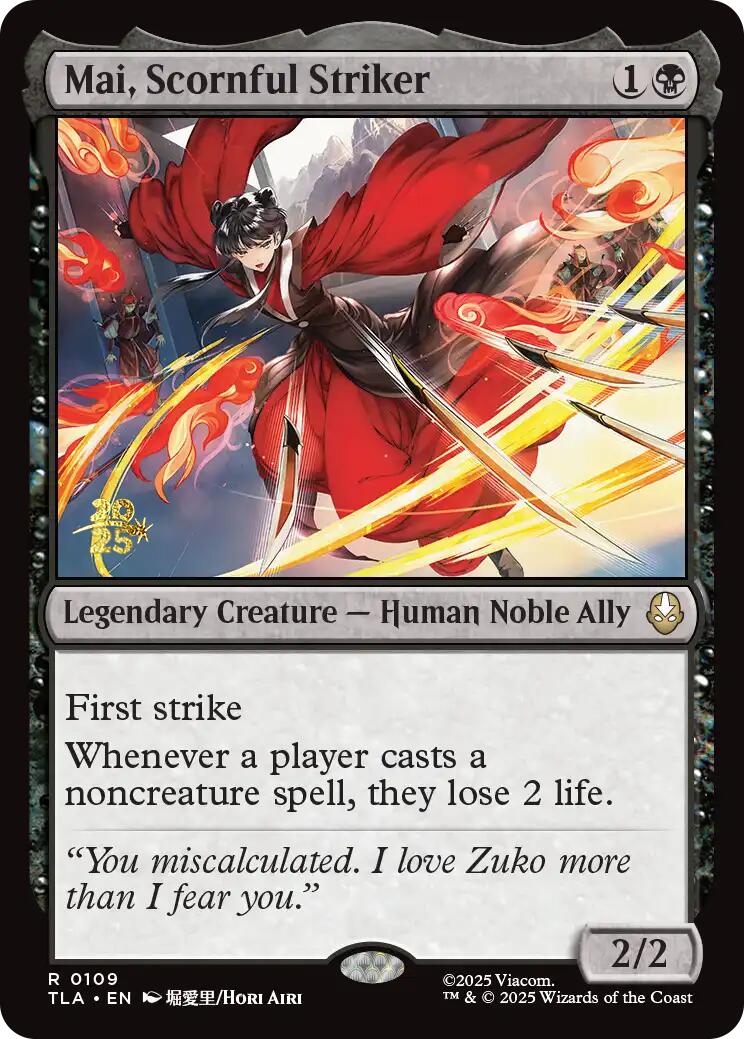 Mai, Scornful Striker [Avatar: The Last Airbender Prerelease Cards] | Card Merchant Takapuna