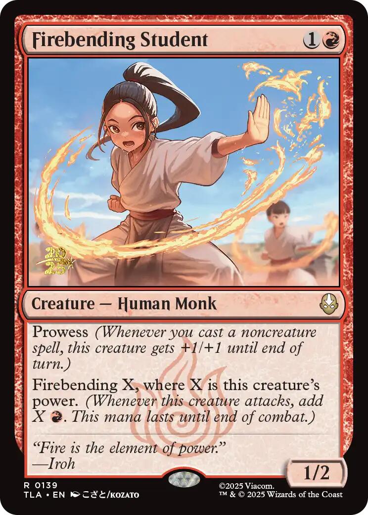 Firebending Student [Avatar: The Last Airbender Prerelease Cards] | Card Merchant Takapuna