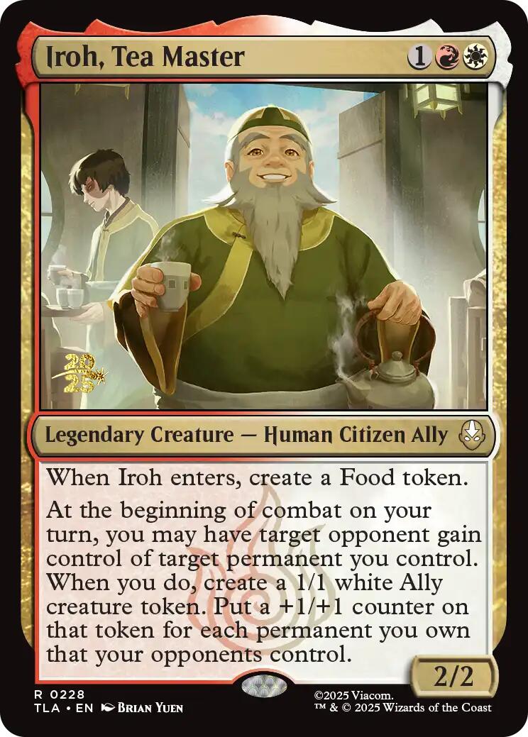 Iroh, Tea Master [Avatar: The Last Airbender Prerelease Cards] | Card Merchant Takapuna