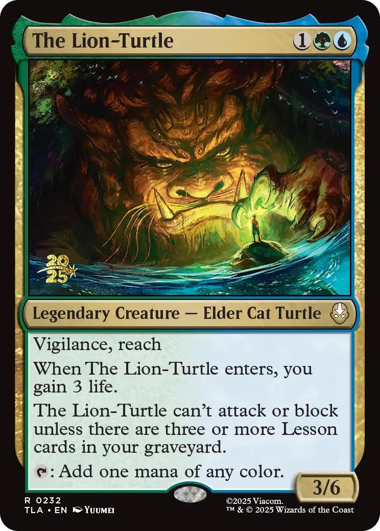The Lion-Turtle [Avatar: The Last Airbender Prerelease Cards] | Card Merchant Takapuna
