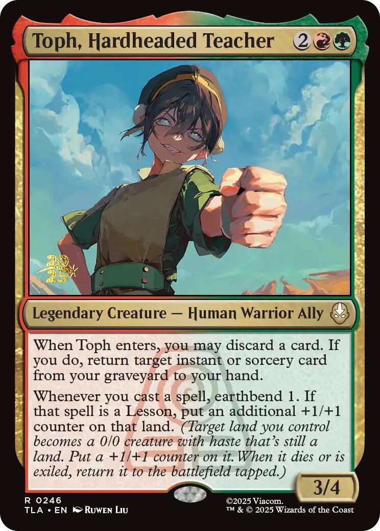 Toph, Hardheaded Teacher [Avatar: The Last Airbender Prerelease Cards] | Card Merchant Takapuna