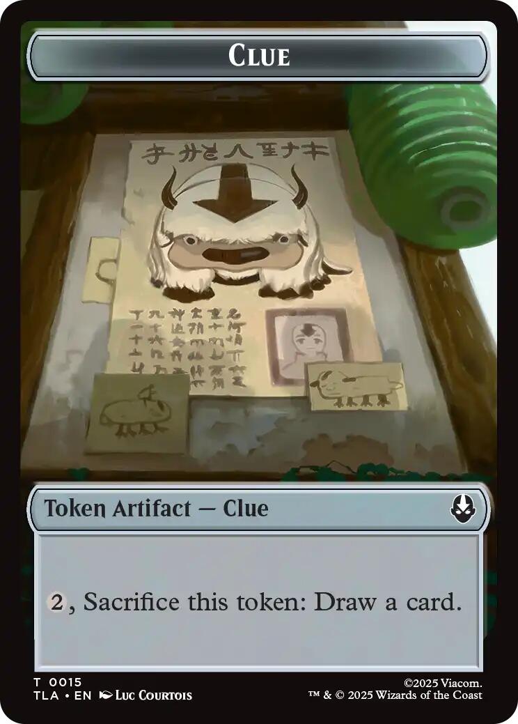 Ally (0004) // Clue (0015) Double-Sided Token [Avatar: The Last Airbender Tokens] | Card Merchant Takapuna