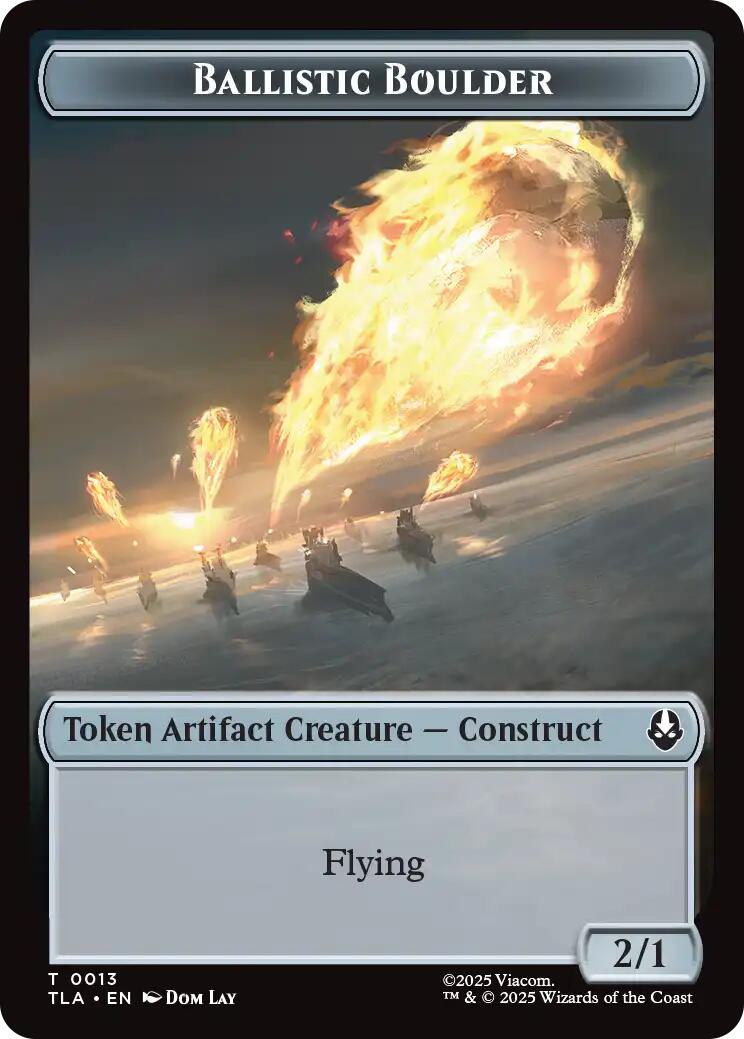Ballistic Boulder // Soldier (0011) Double-Sided Token [Avatar: The Last Airbender Tokens] | Card Merchant Takapuna