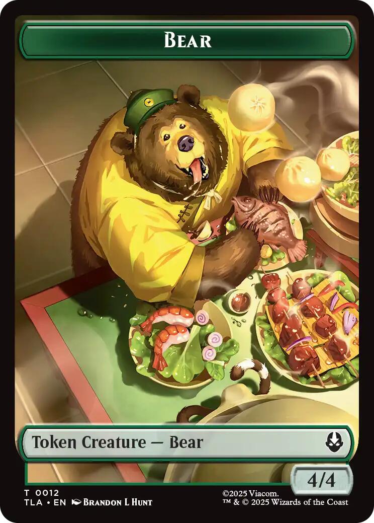 Bear // Food (0020) Double-Sided Token [Avatar: The Last Airbender Tokens] | Card Merchant Takapuna