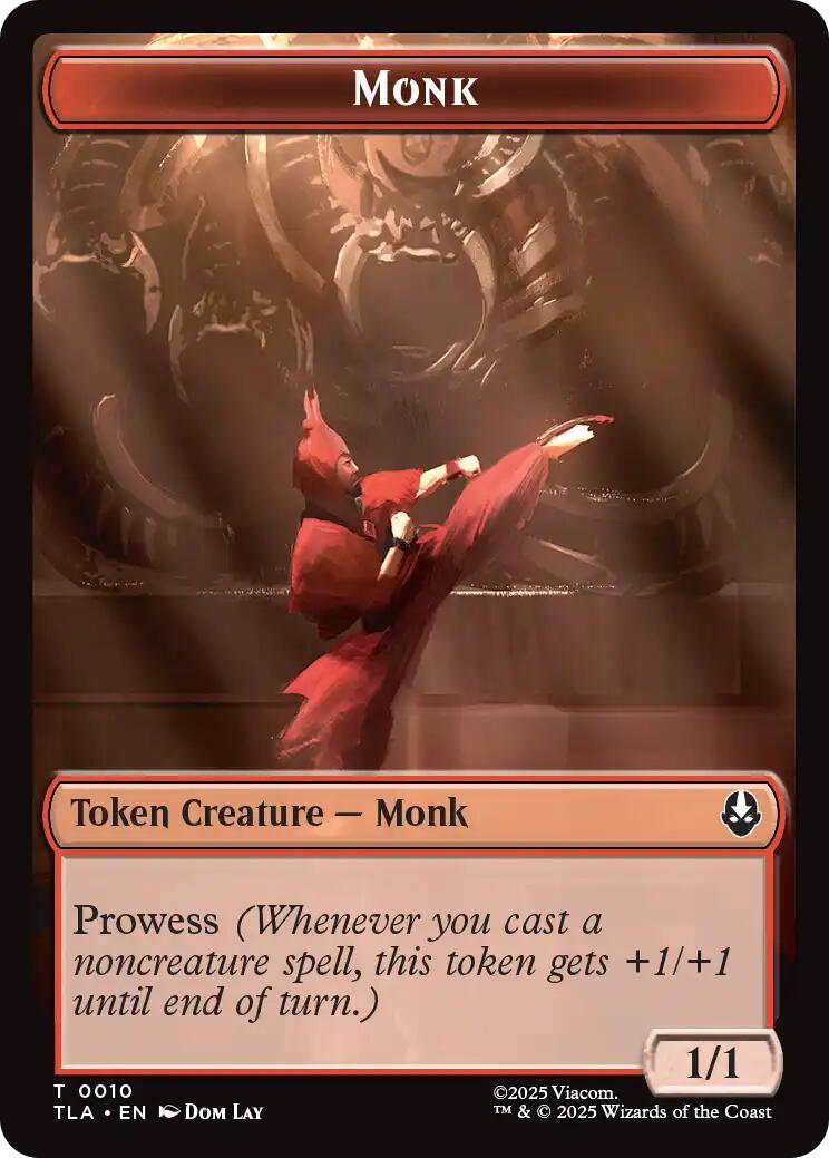 Monk // Food (0021) Double-Sided Token [Avatar: The Last Airbender Tokens] | Card Merchant Takapuna