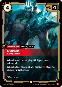 Draven - Vanquisher (Alternate Art) [Spiritforged] | Card Merchant Takapuna