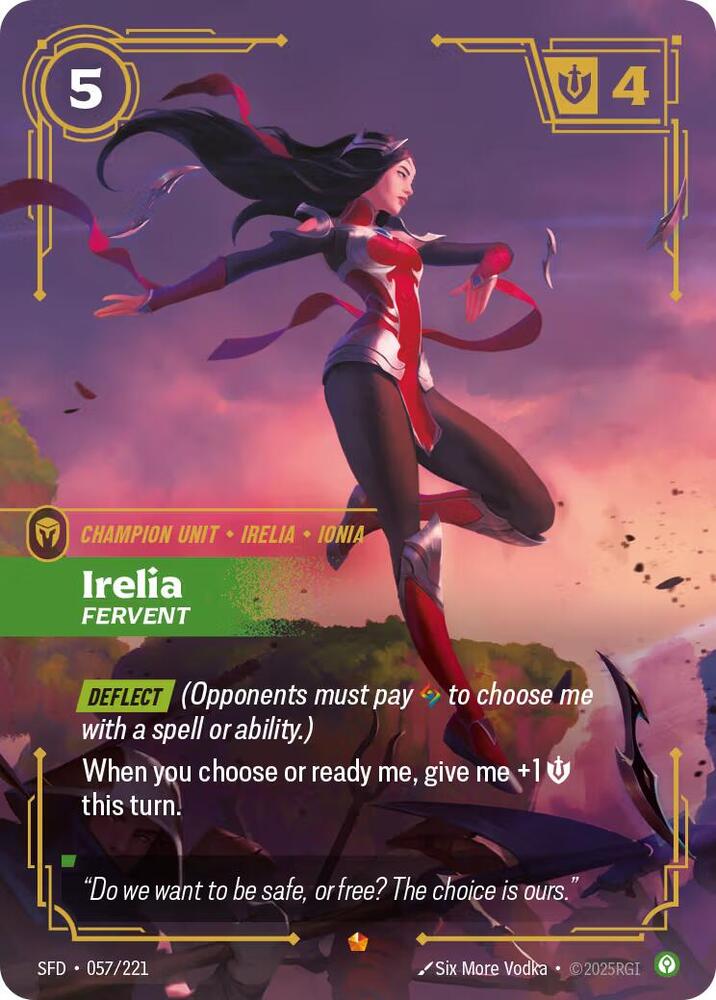 Irelia - Fervent [Spiritforged] | Card Merchant Takapuna