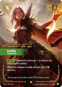 Irelia - Fervent (Alternate Art) [Spiritforged] | Card Merchant Takapuna