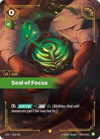 Seal of Focus (Overnumbered) [Spiritforged]