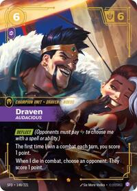 Draven - Audacious [Spiritforged] | Card Merchant Takapuna