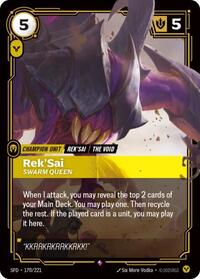 Rek'Sai - Swarm Queen [Spiritforged] | Card Merchant Takapuna