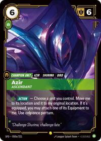 Azir - Ascendant (Alternate Art) [Spiritforged] | Card Merchant Takapuna