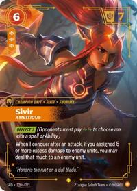 Sivir - Ambitious (Alternate Art) [Spiritforged] | Card Merchant Takapuna