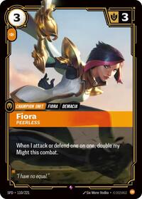 Fiora - Peerless [Spiritforged] | Card Merchant Takapuna