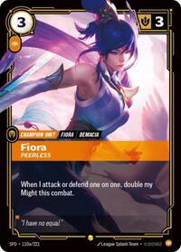 Fiora - Peerless (Alternate Art) [Spiritforged] | Card Merchant Takapuna