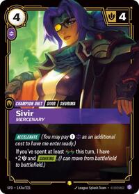 Sivir - Mercenary (Alternate Art) [Spiritforged] | Card Merchant Takapuna