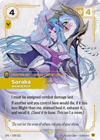 Soraka - Wanderer (Overnumbered) [Spiritforged] | Card Merchant Takapuna