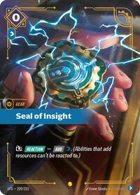 Seal of Insight (Overnumbered) [Spiritforged]